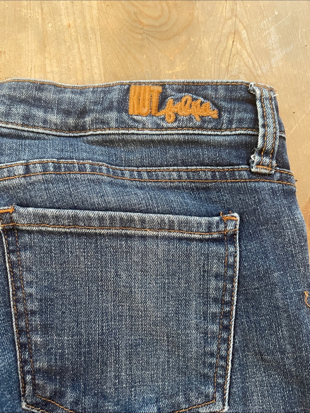 Kut from the Kloth Dark Blue Cropped Cuffed Jeans Size 12 - Picture 5 of 7